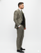 Statement Suits - Wool Suits - Peak Lapel Suits - Ticket Pocket - Modern Fit - Olive Suit