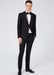 Men's Black Ultra Skinny Fit Peak Lapel Single Braested Jacket