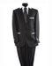 Men's Solid Black One Button Peak LapelTrimmed Suit