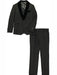 3 Pc Velvet Collar Shawl Lapel Kids Sizes Black Tuxedo Suit Perfect for toddler Suit wedding  attire outfits