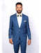 Men's Slim Fit Suit - Fitted Suit - Skinny Suits Men's Blue 1 Button Closure Rossiman Rossi Skinny Suit