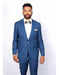Men's Slim Fit Suit - Fitted Suit - Skinny Suit Men's Blue 1 Button Closure Rossiman Rossi Skinny Suit