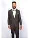 Men's Brown Plaid Slim Fit Suit – Peak Lapel Jacket & Tapered Pants