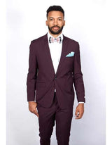 Men'S Slim Fit Burgundy ~ Wine ~ Maroon Suit