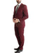 L & S France Men's 2 Piece Slim Fit One Button  Burgundy ~ Wine ~Maroon Suit - Single Button Suit