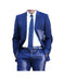 Men'S Fifty Shades Dark Navy Blue Suit For Men Darker 1 Button Suit