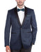 Men'S Tuxedo Navy Slim Fit 1 Button Shawl Collar Side Vents Jacket