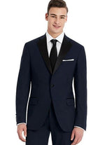 Men's Dark navy Double Vents Modern Fit Suits