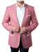 Men'S 1 Button White And Coral ~ Rose Gold - Dusty Rose Mix Tux Tuxedo Summer Blazer With White Trim Accents Tuxedo Dinner Jacket