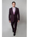 Men'S 1 Button Plum ~ Burgundy ~ Wine ~ Maroon Suit ~ Eggplant Slim Fit Peak Lapel Fitted Wool Suit