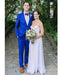 Men's Slim Fit 1 Button Royal Blue Groom Dress Suits for Men