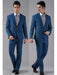 Men's 1 Button Royal Blue Slim Fit Formal Wedding Tuxedo