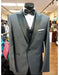 Men's Steel Grey 1 Button  Peak Lapel Suit