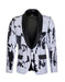 Men'S High Fashion Sequin White ~ Black Blazer