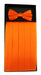 Men's Solid Orange 100% Pure Silk Bowtie & Matching Cummerbund