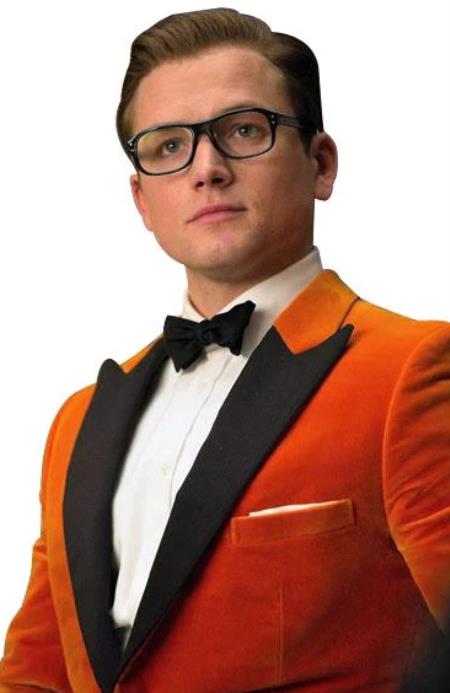 Orange Mens Big and Tall Velvet Blazer - Velvet Sport Coat