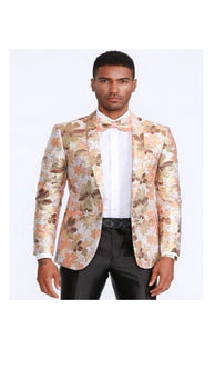 Orange Peach Blazer Tuxedo + Bowtie