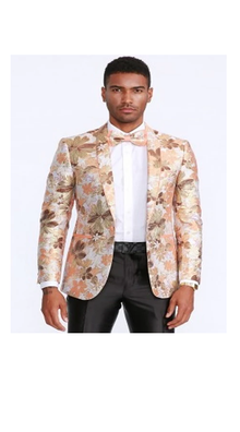 Orange Peach Blazer Tuxedo + Bowtie