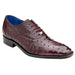 Belvedere Orlando Ostrich Quill Plain Toe Dress Shoe – Dark Burgundy