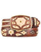 Oryx Burnished Original Ostrich Full Quill Skin Fashion Western Belt