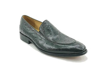 Ostrich Embossed Calfskin Slip-on Loafer by Carrucci