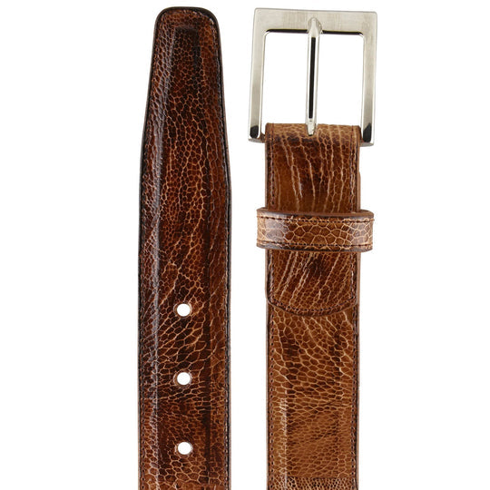 Belvedere Men's Grey Ostrich Leg Dress Belt