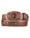 Original Ostrich Leg Skin Brown Fashion Western Belt
