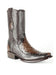 Men's Burnished Brown King Exotic Cowboy Style By Los Altos Boots Botas For Sale Genuine Ostrich Skin Dubai Toe Handcrafted Leather BDress Cowboy Boot Cheap Priced For Sale Online - Botas De Avestruz