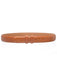 Men's Smooth Genuine Ostrich Quill Skin Belt Cognac
