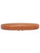 Men's Smooth Genuine Ostrich Quill Skin Belt Cognac