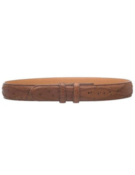 Kango Men's Patchwork Genuine Ostrich Quill Skin Belt