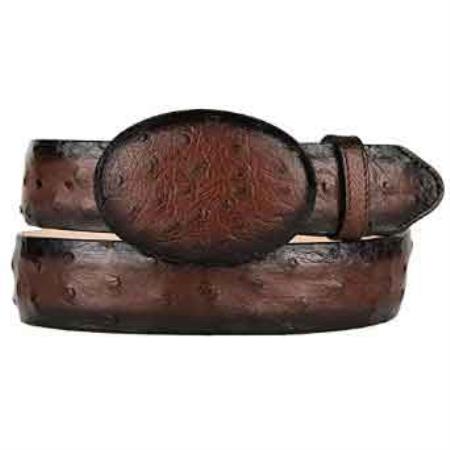 Men'S Gray Original Eel Skin Western Style Belt