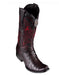 Los Altos Boots Men's Ostrich Black Cherry Cowboy Boots - H79 Dubai Toe - Botas De Avestruz