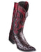 Los Altos Boots Ostrich Black Cherry Pointed Toe Cowboy Boots - Botas De Avestruz