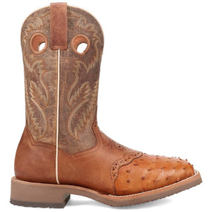 Dan Post Martel Tan/Brown Ostrich Leather Western Boots - Image 2