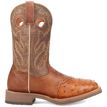 Dan Post Martel Tan/Brown Ostrich Leather Western Boots - Image 2