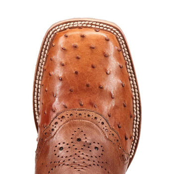Dan Post Martel Tan/Brown Ostrich Leather Western Boots - Image 5