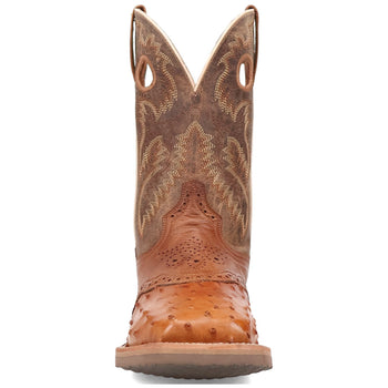 Dan Post Martel Tan/Brown Ostrich Leather Western Boots - Image 3