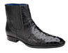 Belvedere Men's Ostrich Chelsea Boots Black Roger