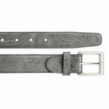 Belvedere Ostrich Leg Belt- Gray