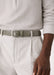 Belvedere Ostrich Leg Belt- Gray