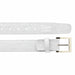 Belvedere Ostrich Leg Belt - White