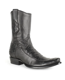 Men's King Exotic Cowboy Style By Los Altos Boots Botas For Sale Dubai Toe Black Genuine Ostrich Skin Handcrafted Leather Dress Cowboy Boot Cheap Priced For Sale Online - Botas De Avestruz