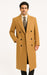 DBCoat Men's Wool Long Designer Men's Wool Men's Peacoat Sale Double Breasted Overcoat Style Full Length Camel
