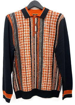 Cigar Couture 3 Button Pullover Polo Sweater Black