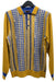 Cigar Couture 3 Button Pullover Polo Sweater Gold