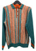 Cigar Couture 3 Button Pullover Polo Sweater Sage