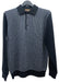 Cigar Couture 3 Button Pullover Polo Sweater Black
