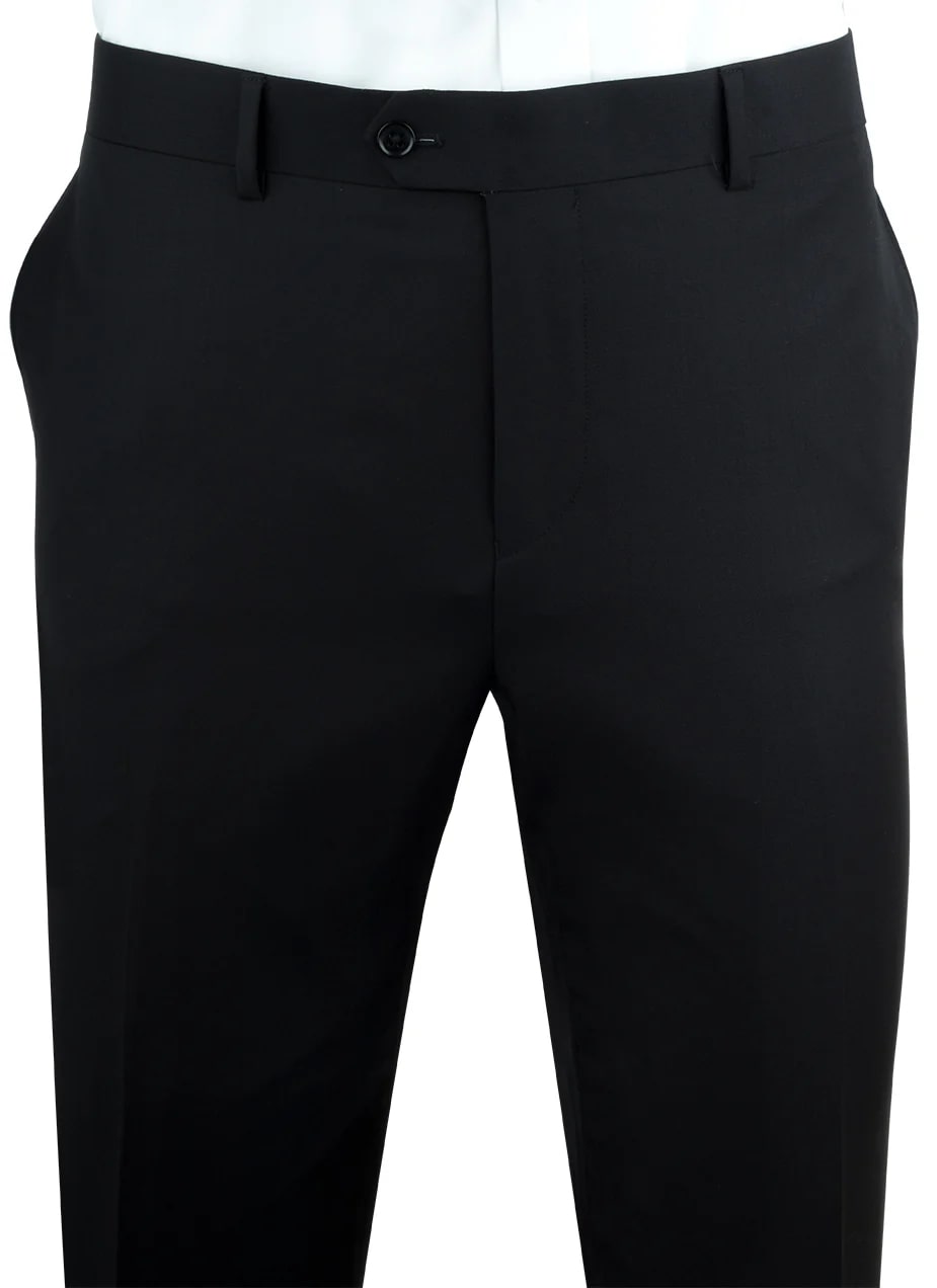 Mens Black Porto Suit – Slim Fit Superfine Wool by Ermenegildo Zegna - Image 3