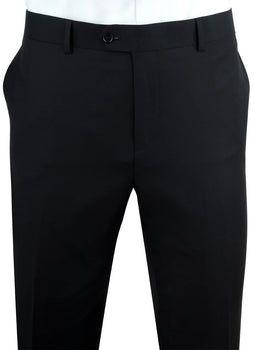 Mens Black Porto Suit – Slim Fit Superfine Wool by Ermenegildo Zegna - Image 3
